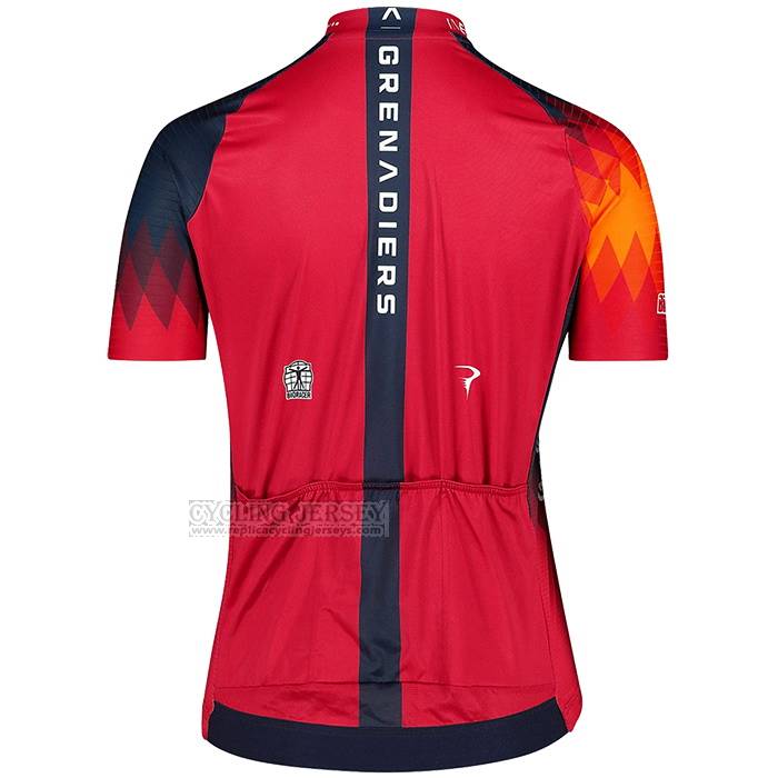 2023 Cycling Jersey Women Ineos Grenadiers Red Short Sleeve and Bib Short